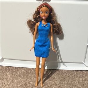 My Maddison in Blue dress  Doll with Brown Hair